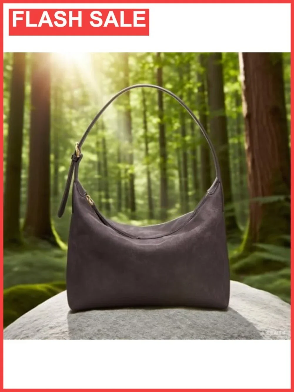 Faux Suede Hobo Bag for Women Medium Shoulder Crossbody Purse